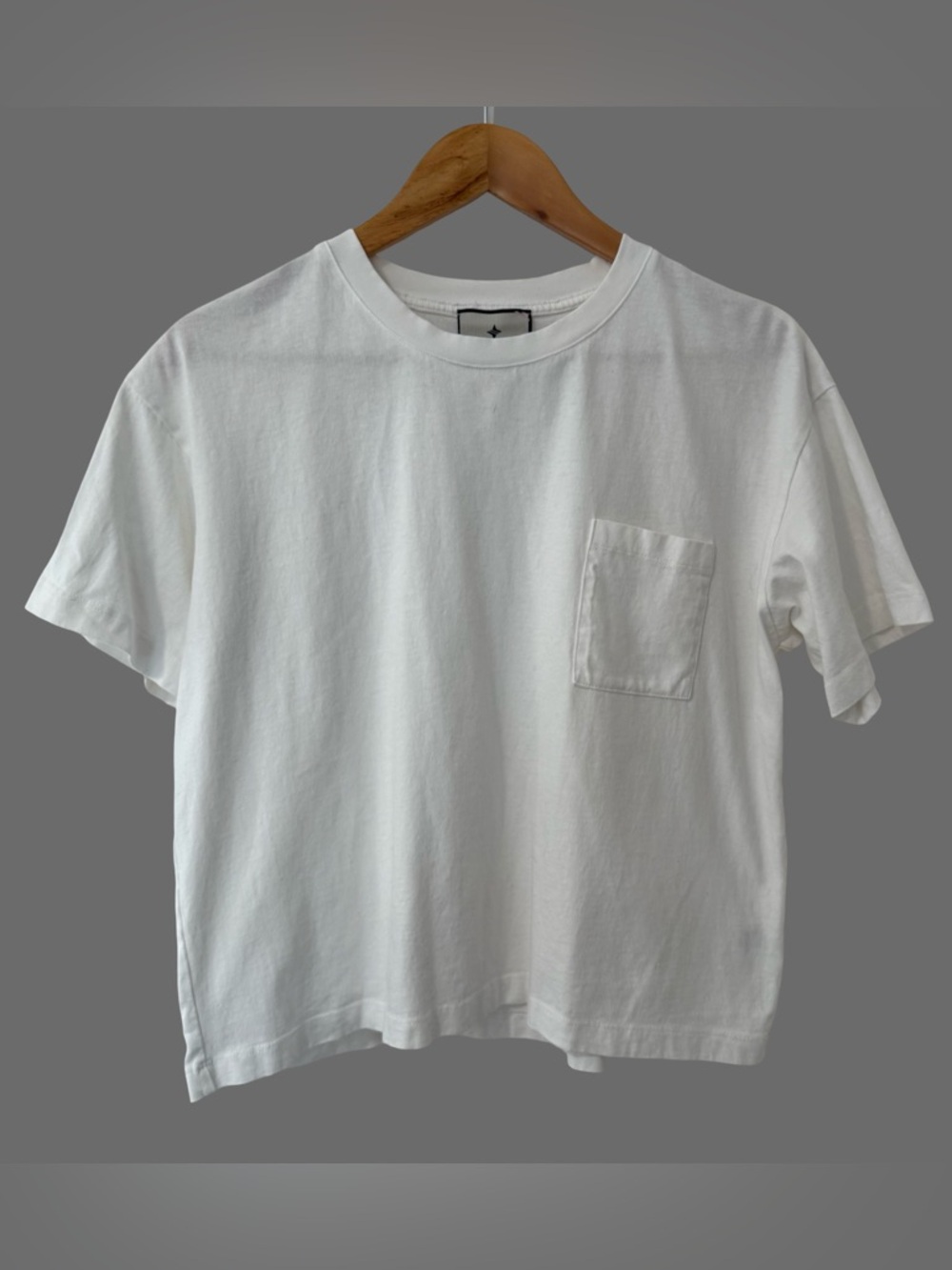 Tuckernuck White Cropped Boxy Cotton T-Shirt XS ($88)
